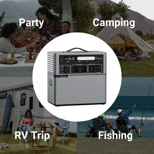 1024WH outdoor portable power station stackable power bank (15)