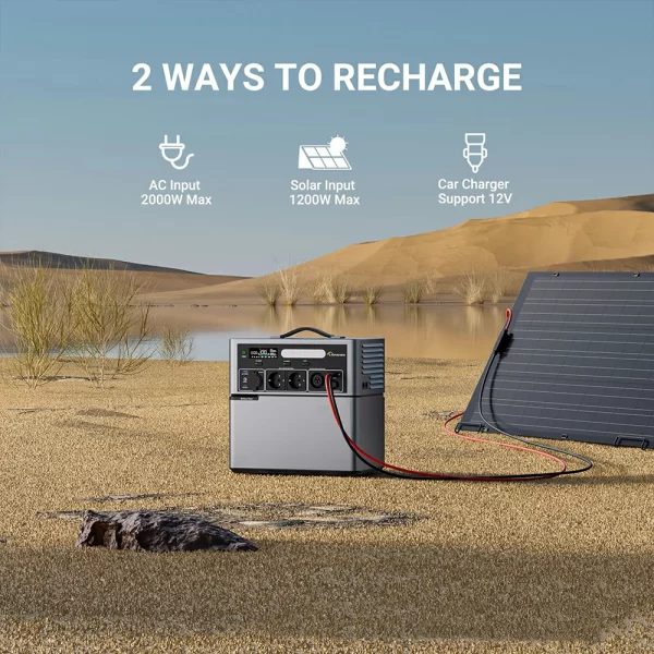 1024WH outdoor portable power station stackable power bank (2)