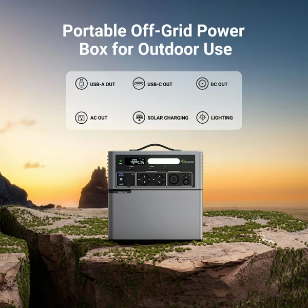 1024WH outdoor portable power station stackable power bank (8)